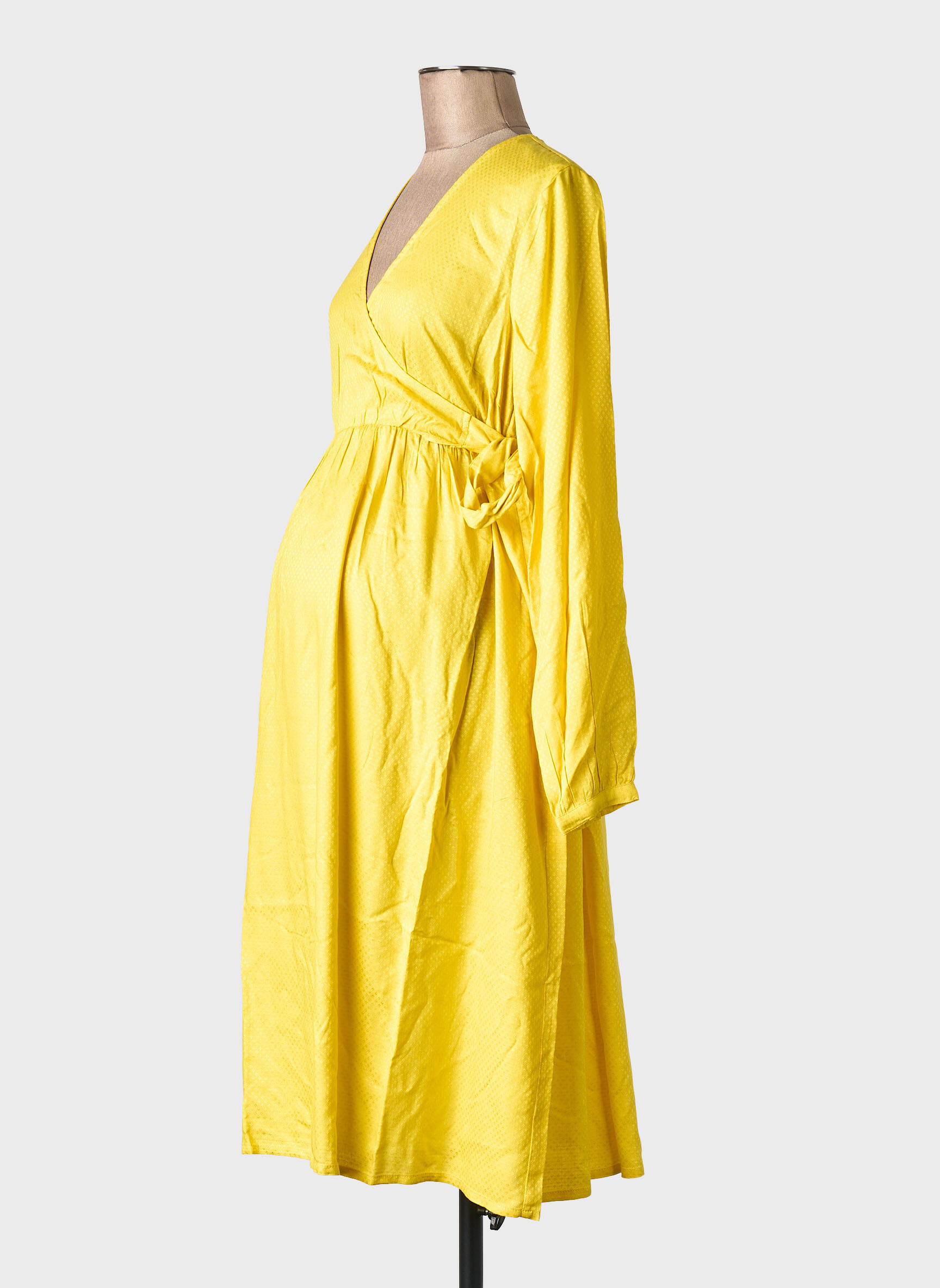 Rochie midi galben MAMA LICIOUS femeie