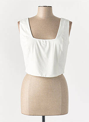 Top alb MAT FASHION femeie