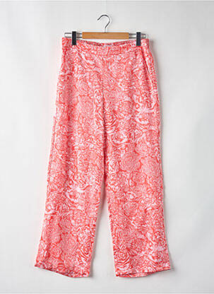 Pantalon larg roz MSCH COPENHAGEN femeie