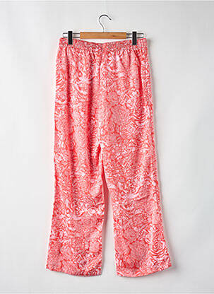 Pantalon larg roz MSCH COPENHAGEN femeie