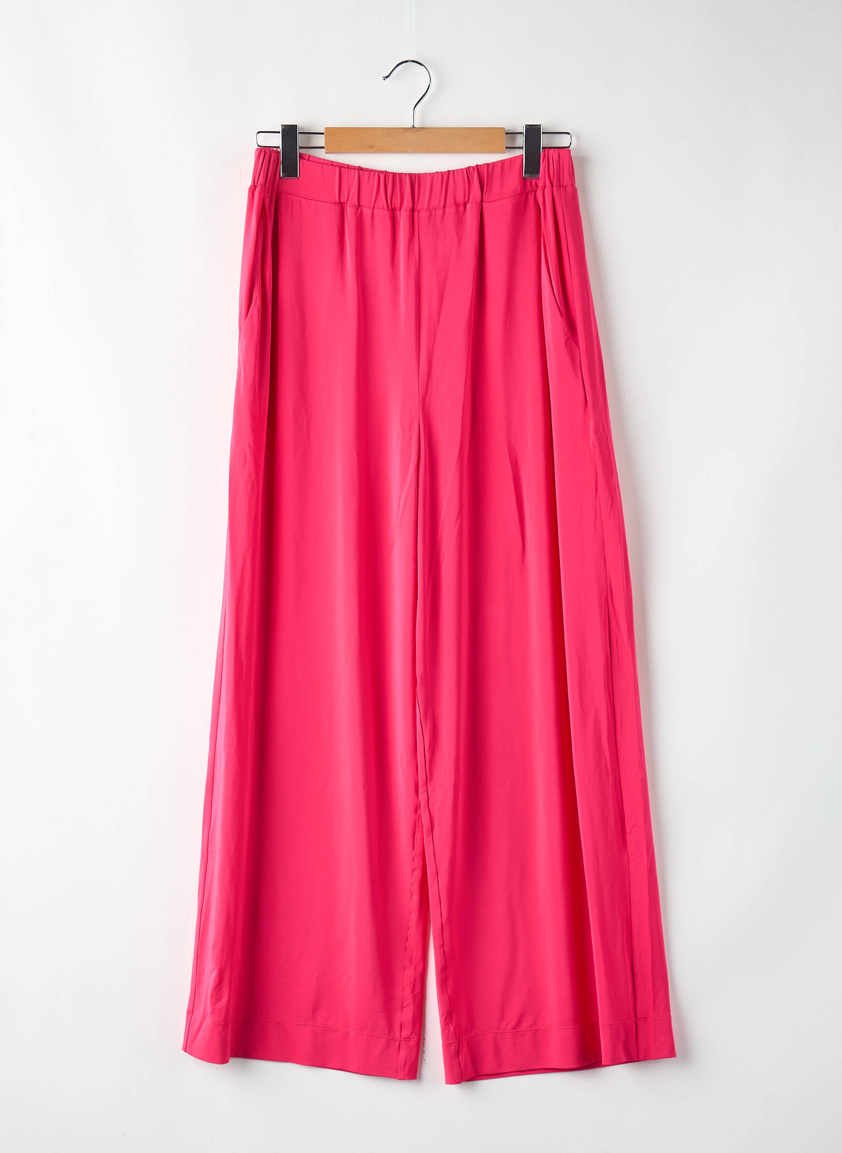 Pantalon larg roz MAX MARA femeie