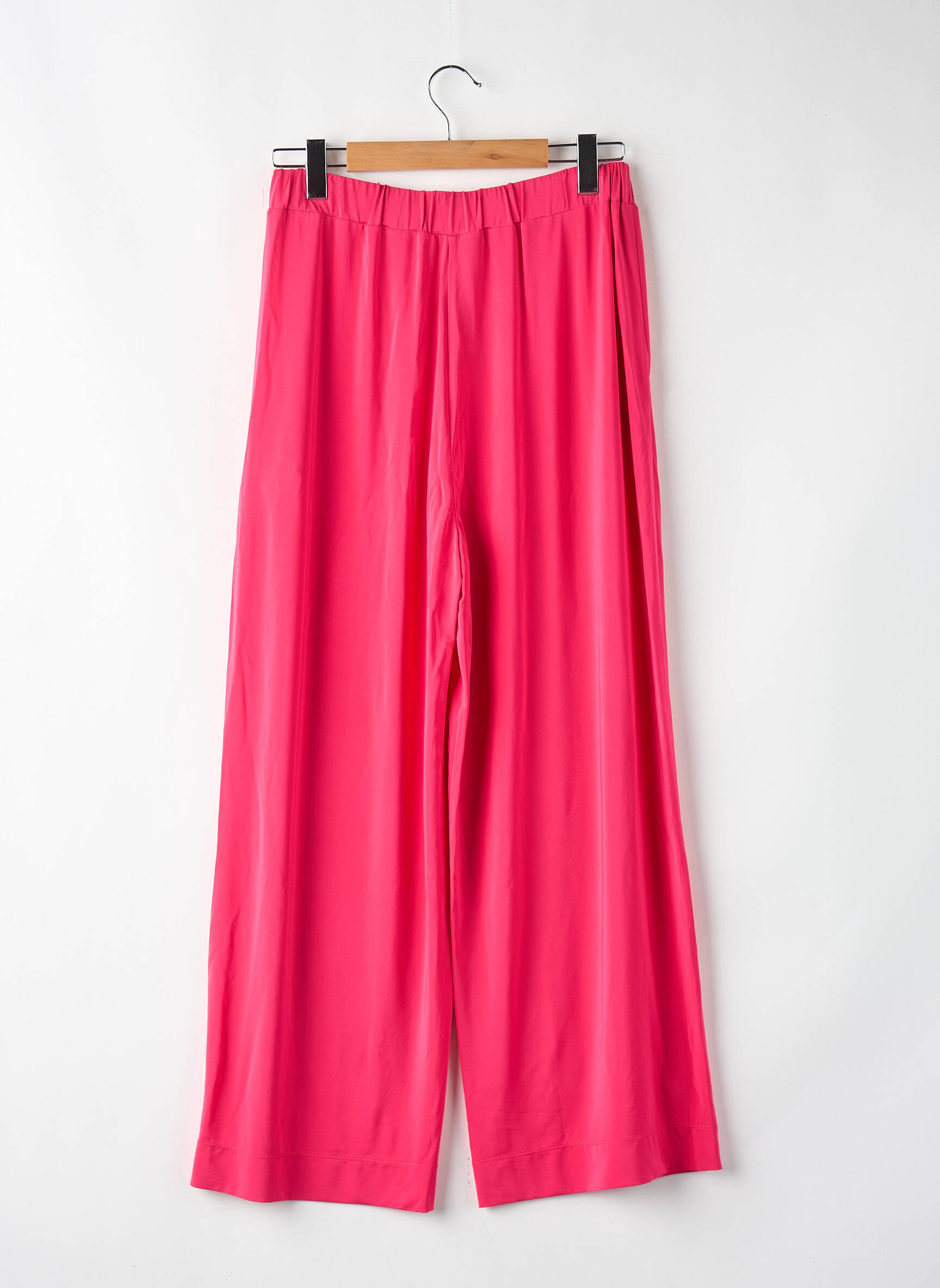 Pantalon larg roz MAX MARA femeie