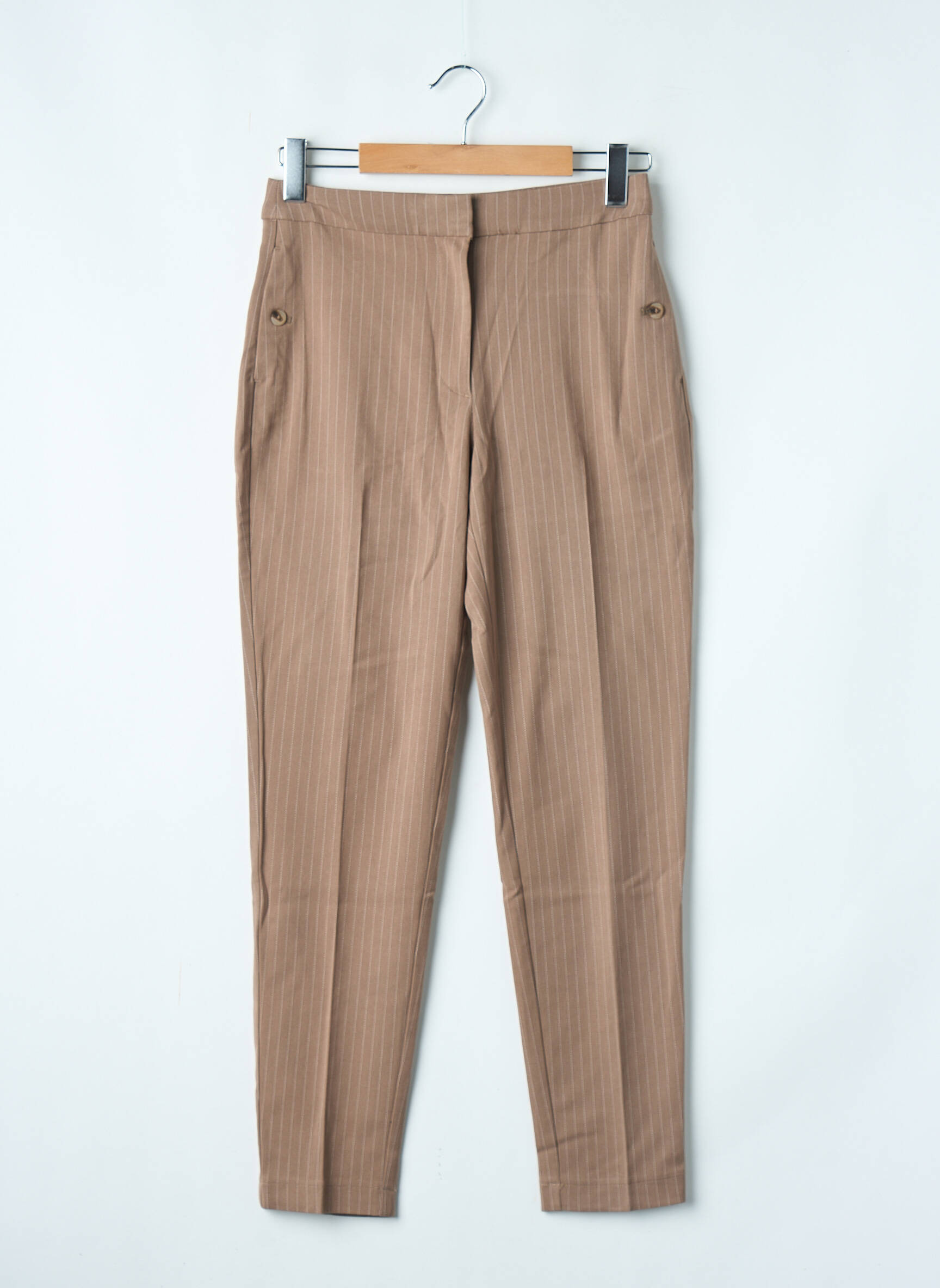 Pantalon slim maro VILA femeie