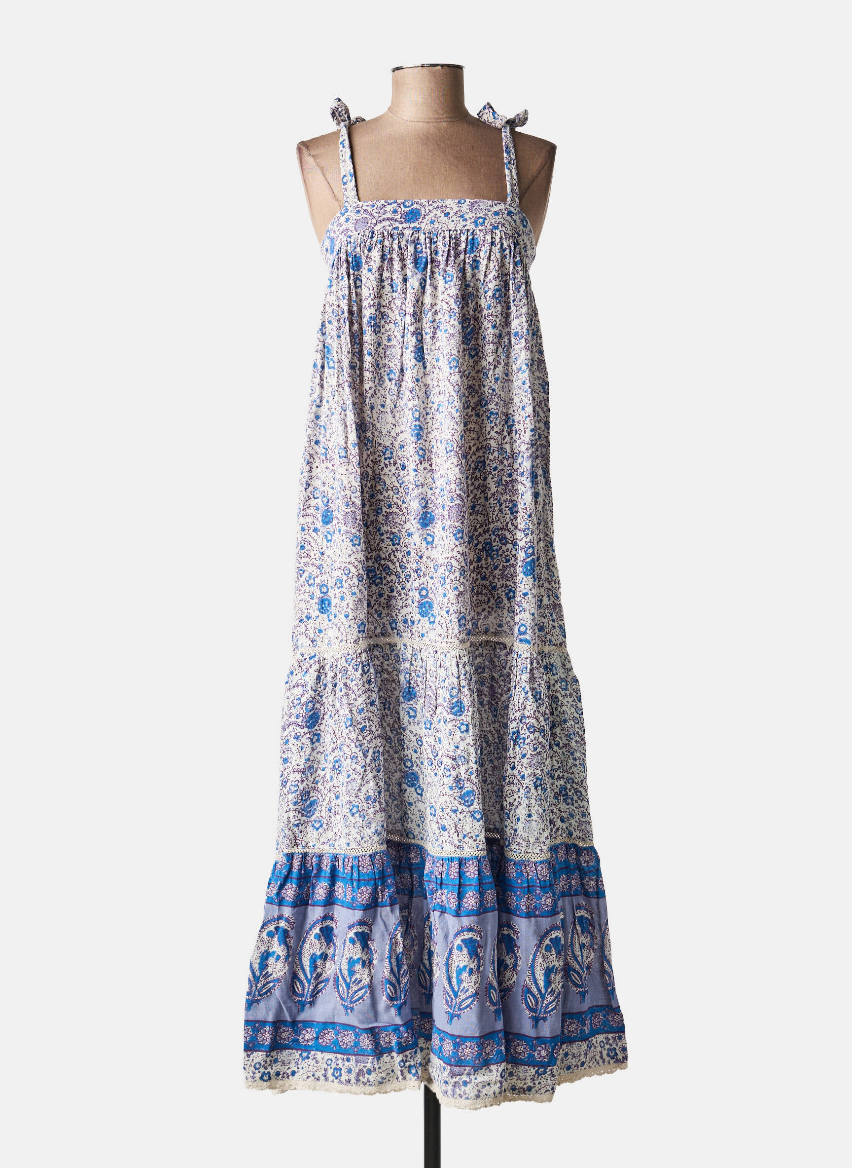 Rochie lungă albastru M.A.B.E femeie