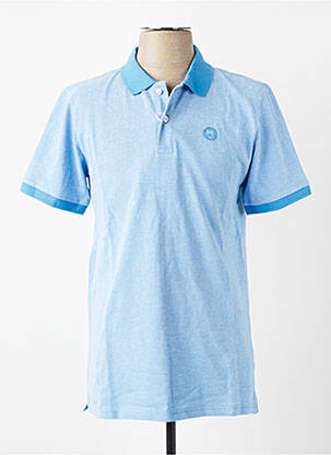 Polo albastru KNOWLEDGE COTTON APPAREL bărbat