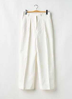 Pantalon drept alb THE NEW SOCIETY femeie