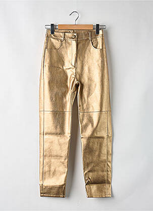 Pantalon drept auriu THE LABEL EDITION femeie