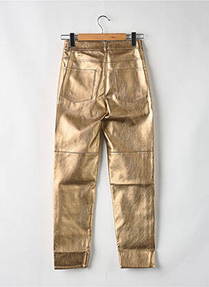 Pantalon drept auriu THE LABEL EDITION femeie