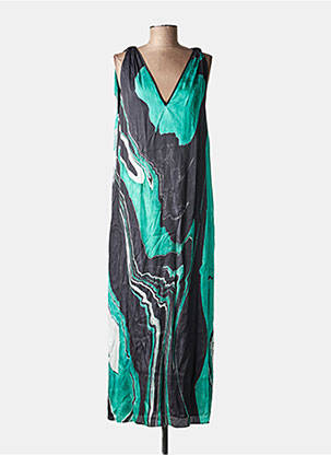 Rochie lungă guler în v verde THE KOOPLES femeie