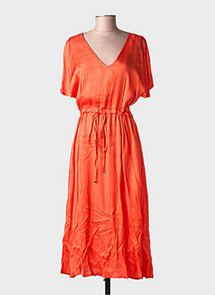 Rochie midi portocalie LA PETITE FRANCAISE femeie
