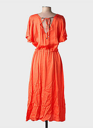 Rochie midi portocalie LA PETITE FRANCAISE femeie