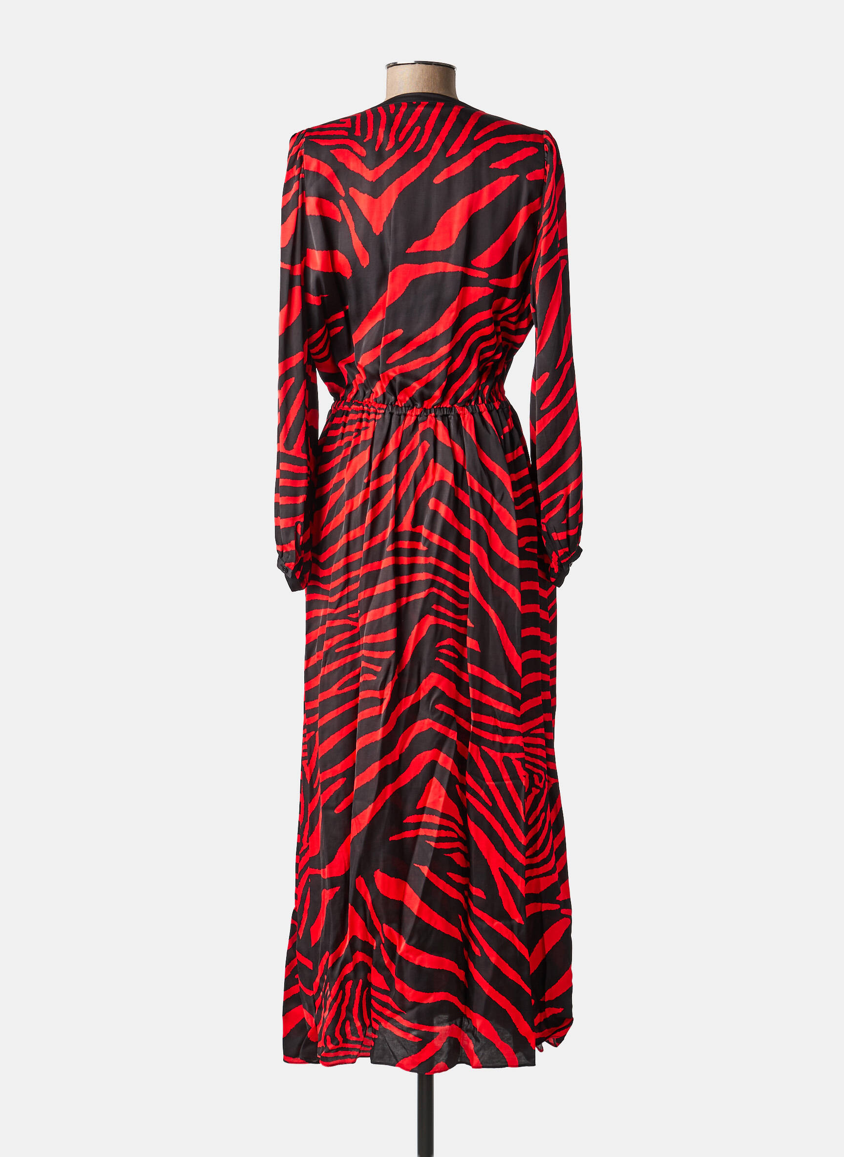 Rochie lungă guler în v roșu THE KOOPLES femeie