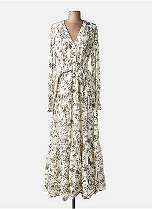 Rochie lungă imprimeu floral alb PINKO femeie