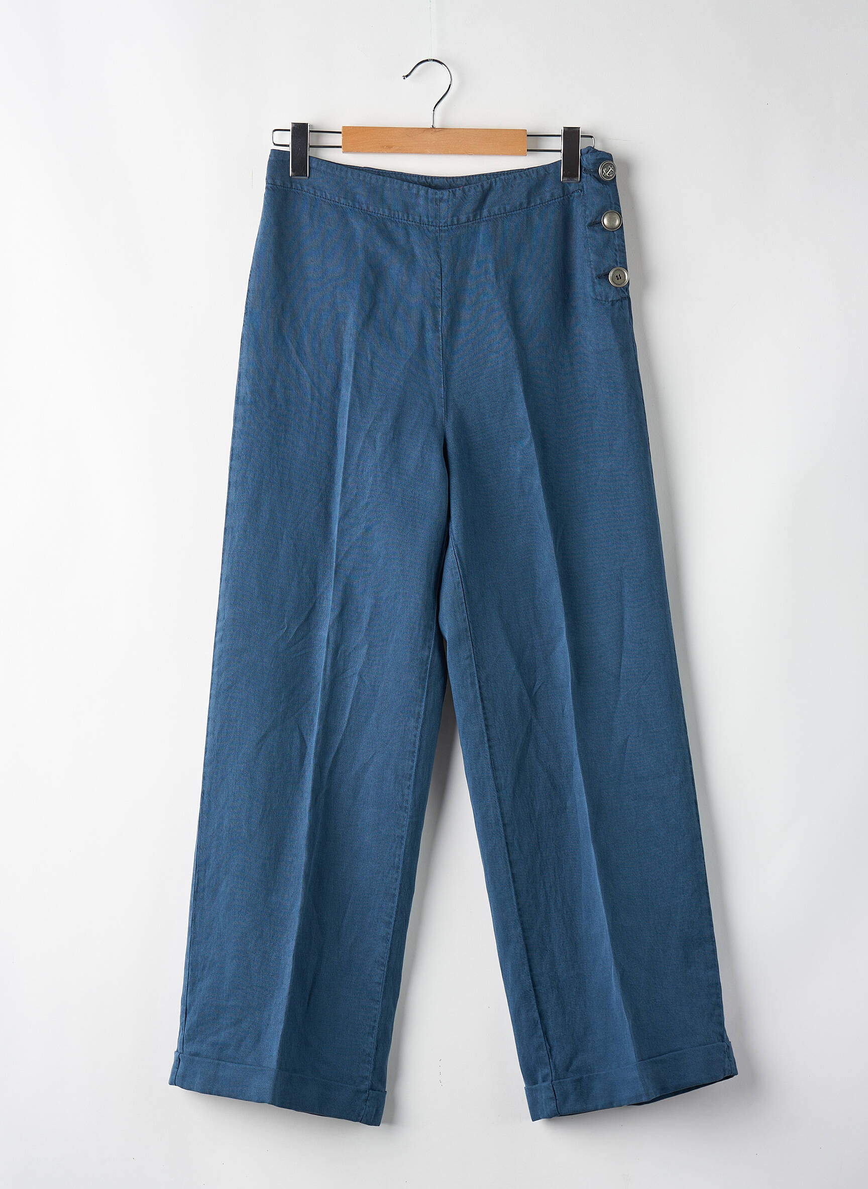 Pantalon drept albastru MAX&CO. femeie