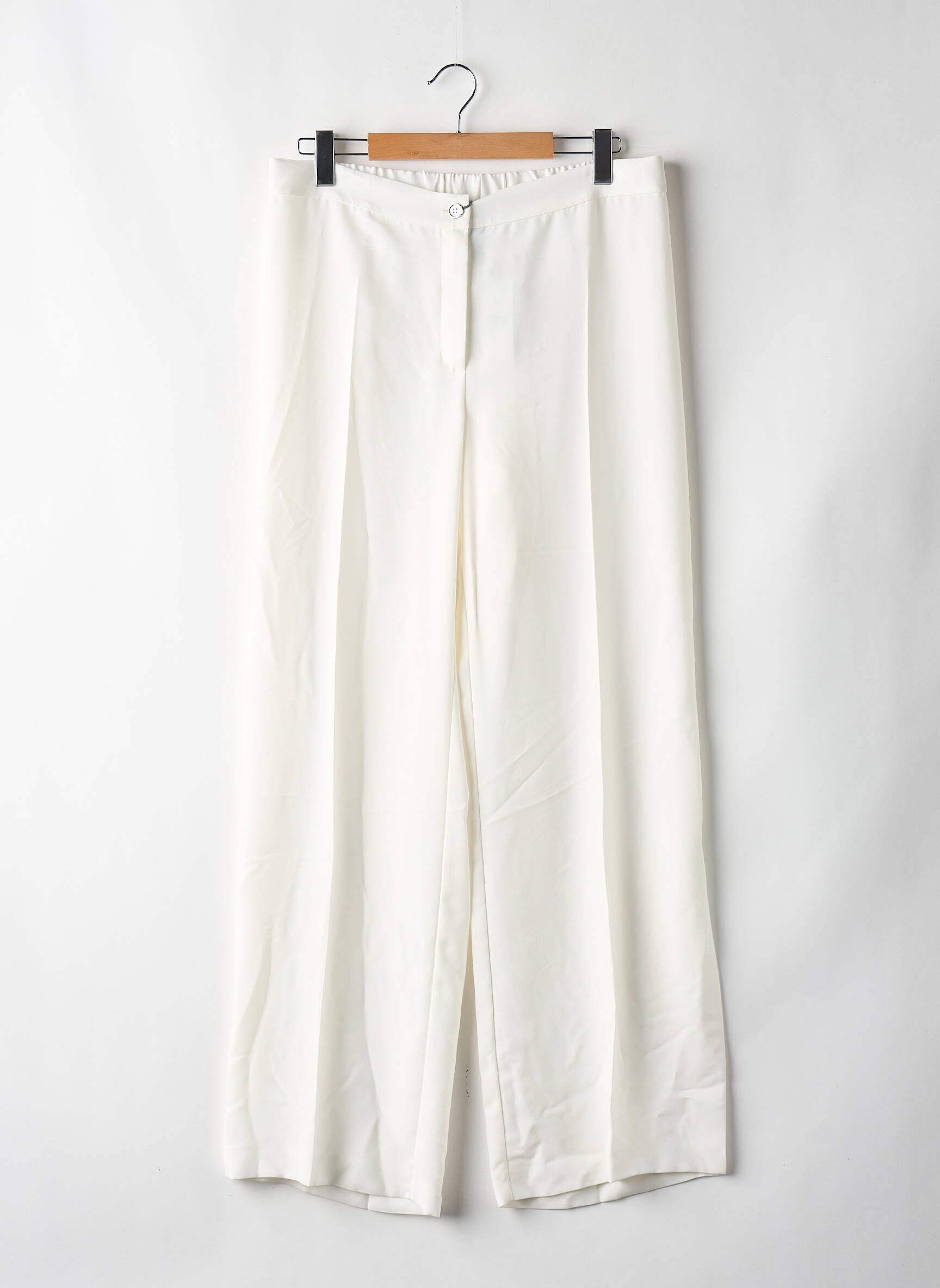 Pantalon larg alb PERSONA BY MARINA RINALDI femeie