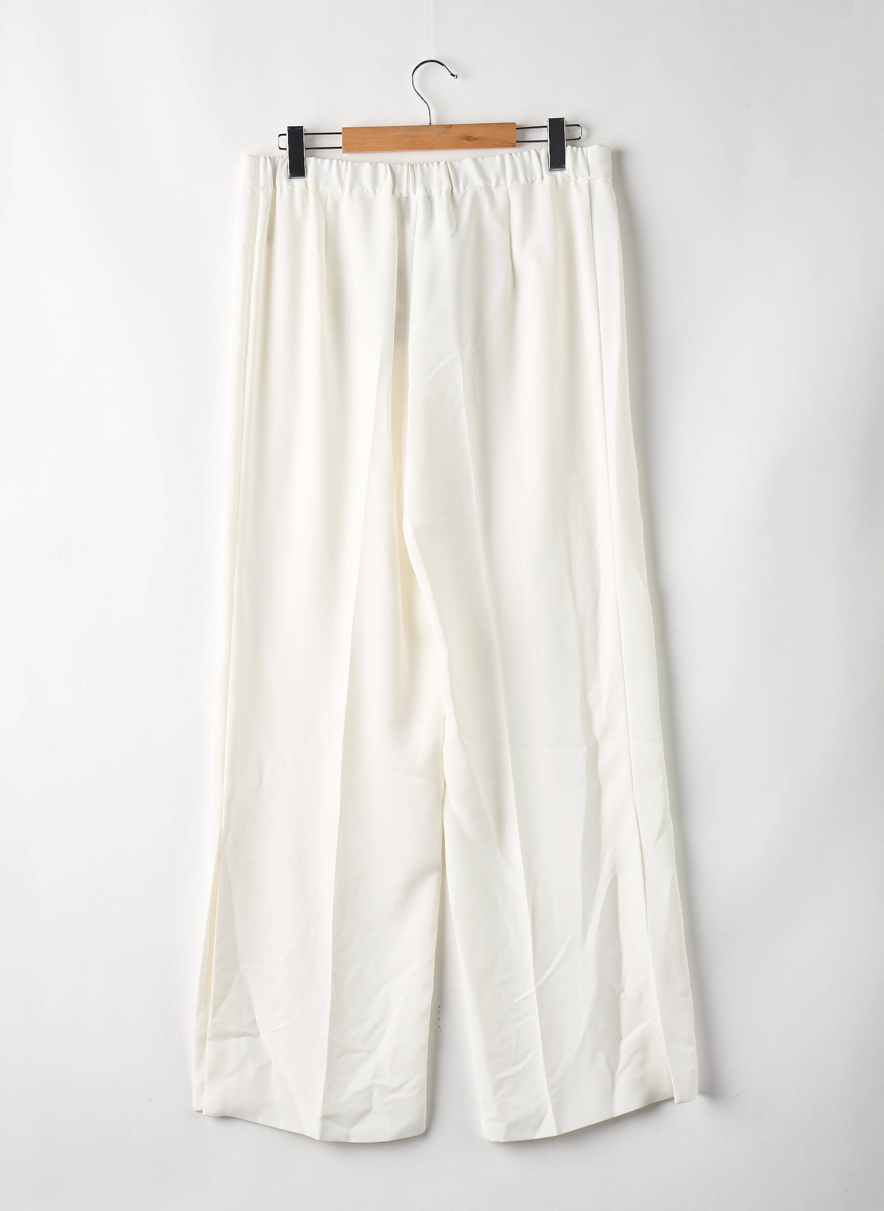 Pantalon larg alb PERSONA BY MARINA RINALDI femeie