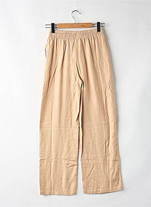 Pantalon larg bej VILA femeie