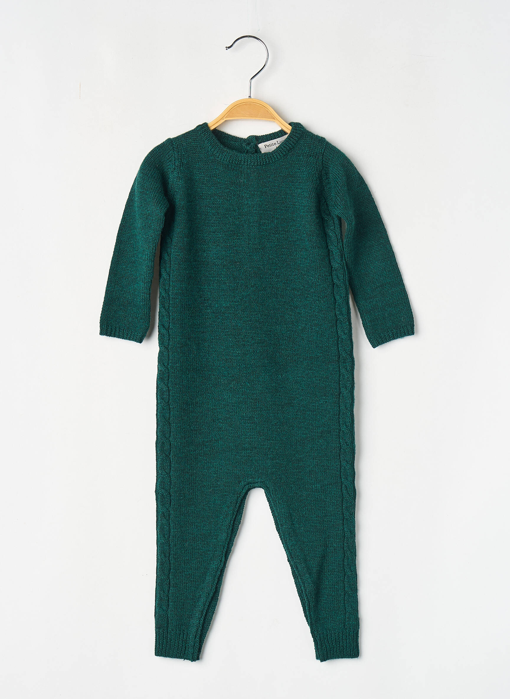 Salopetă-pantalon verde PETITE LUCETTE fată