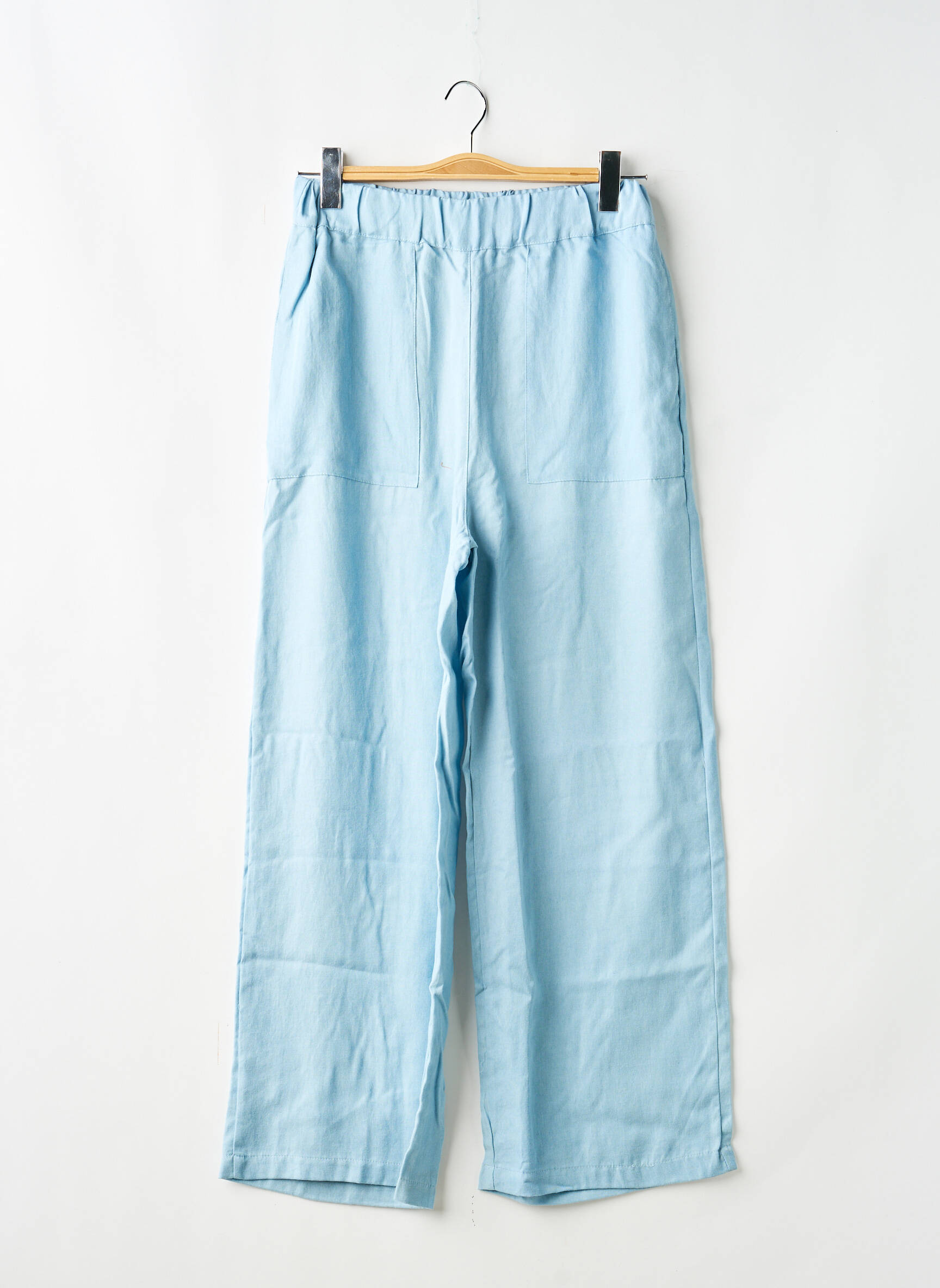 Pantalon larg albastru RITA ROW femeie