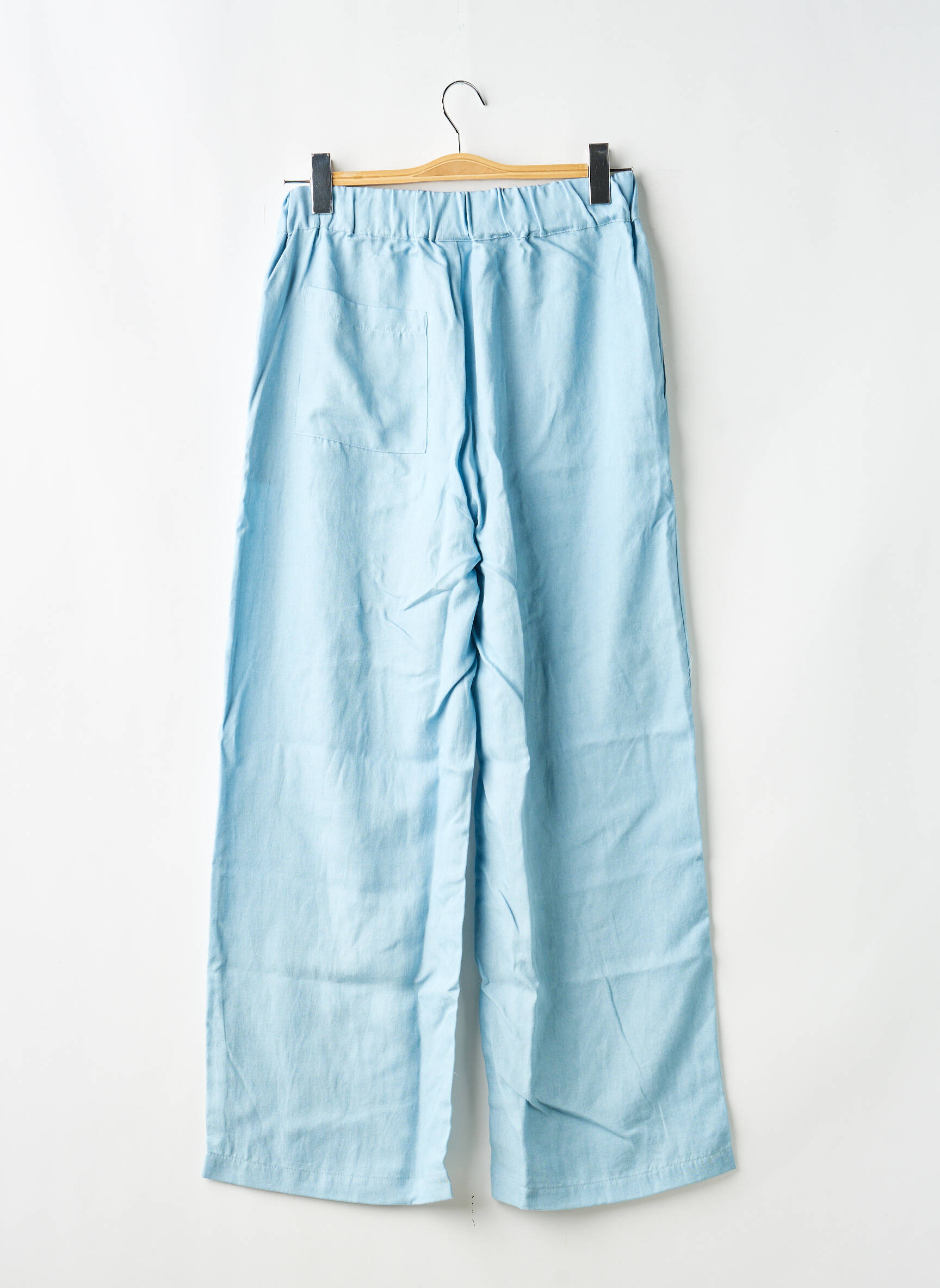 Pantalon larg albastru RITA ROW femeie