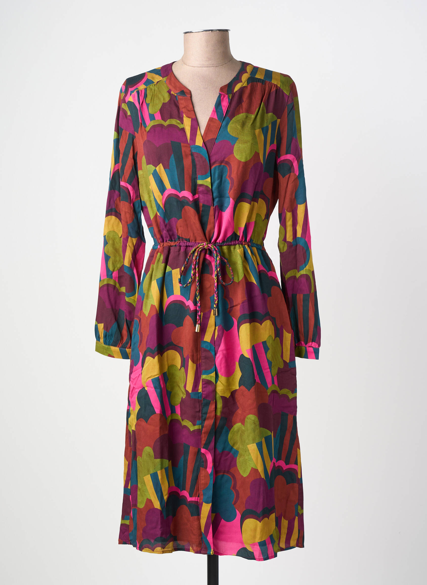 Rochie midi maro SOI PARIS femeie