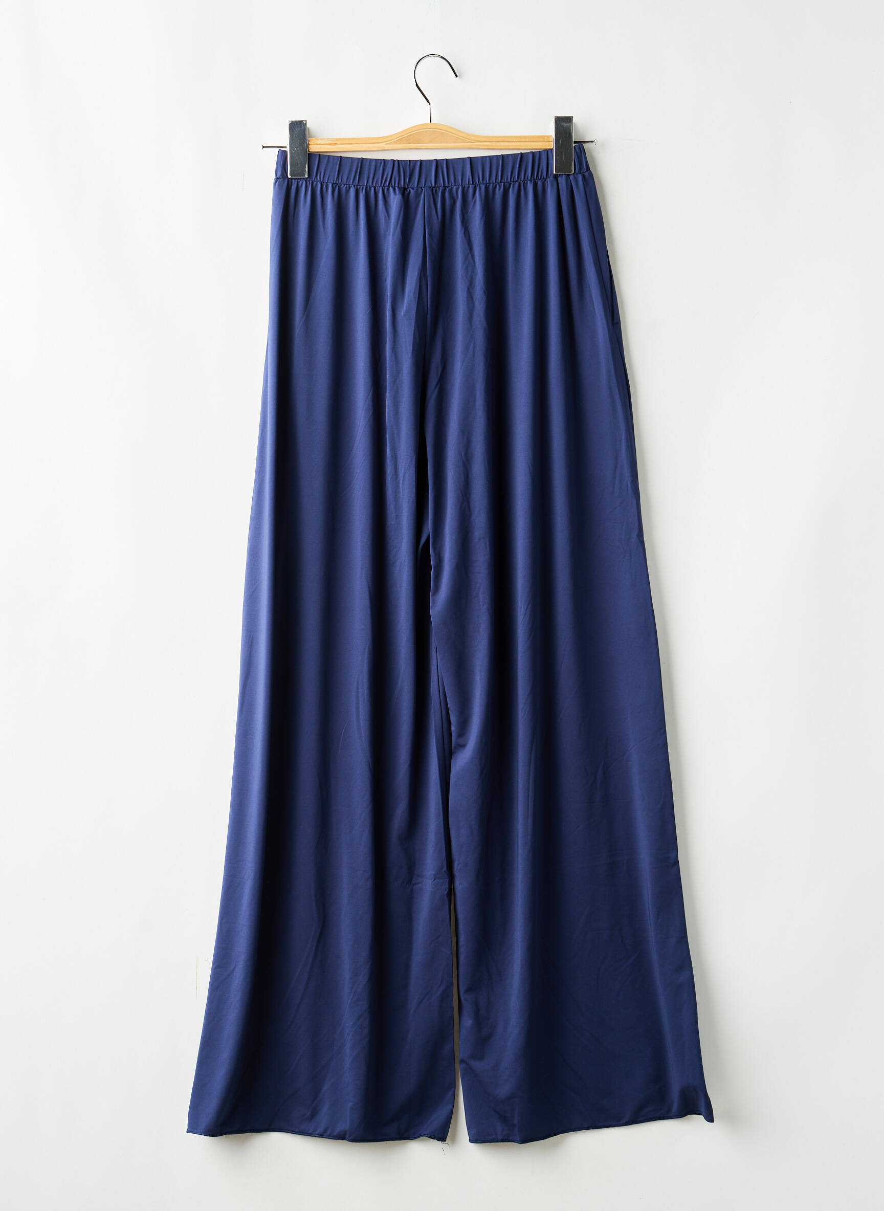Pantalon larg albastru MAX&CO. femeie