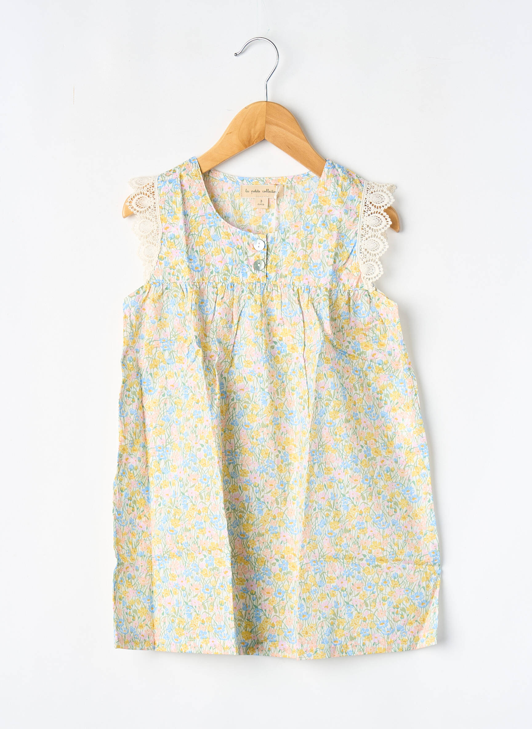 Rochie scurtă galben LA PETITE COLLECTION fată