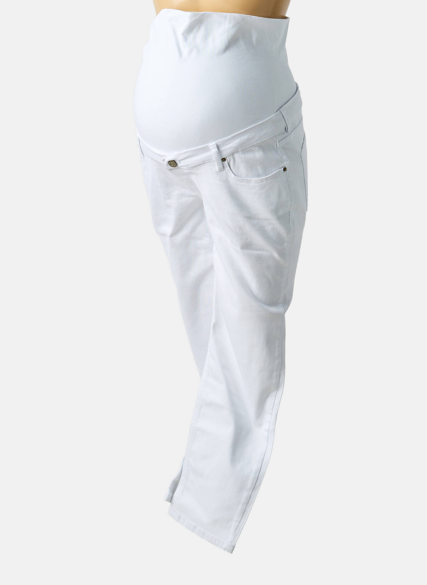 Blug maternitate țesătură denim alb NOPPIES femeie