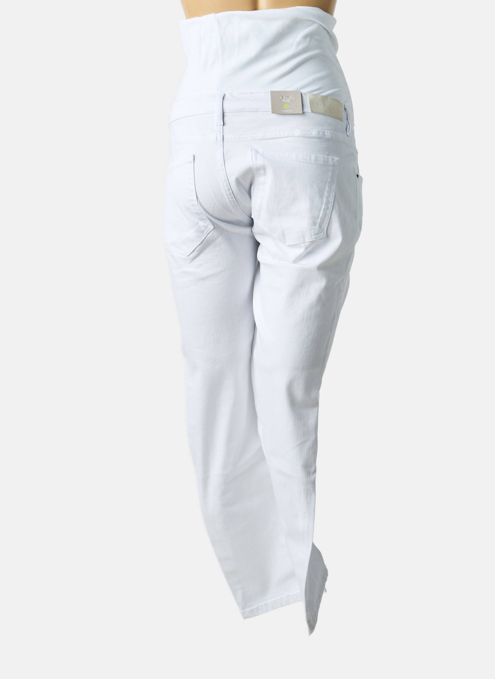 Blug maternitate țesătură denim alb NOPPIES femeie
