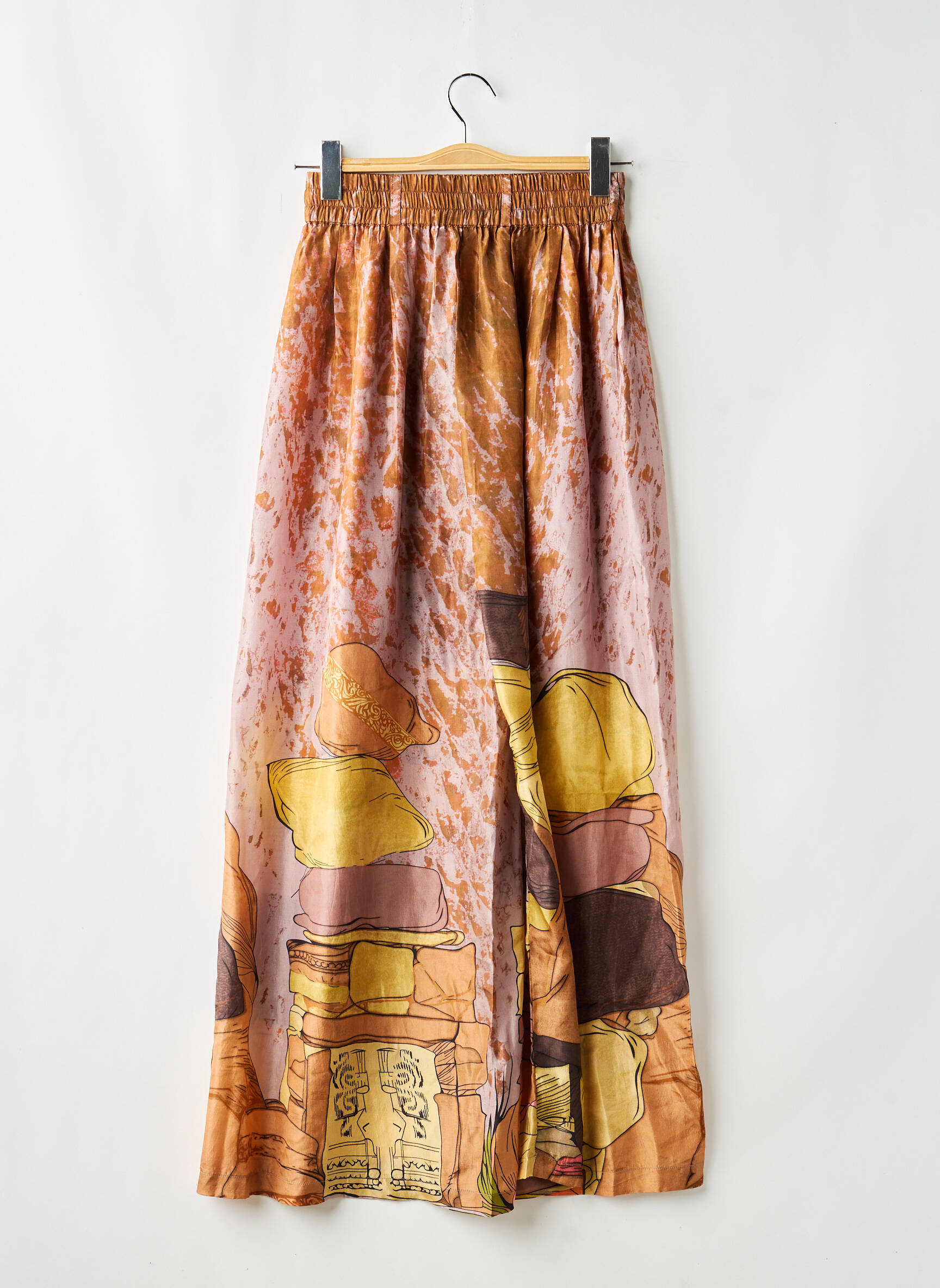 Pantalon larg galben MES DEMOISELLES...PARIS femeie