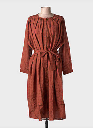 Rochie midi maro BELLE PIÈCE femeie