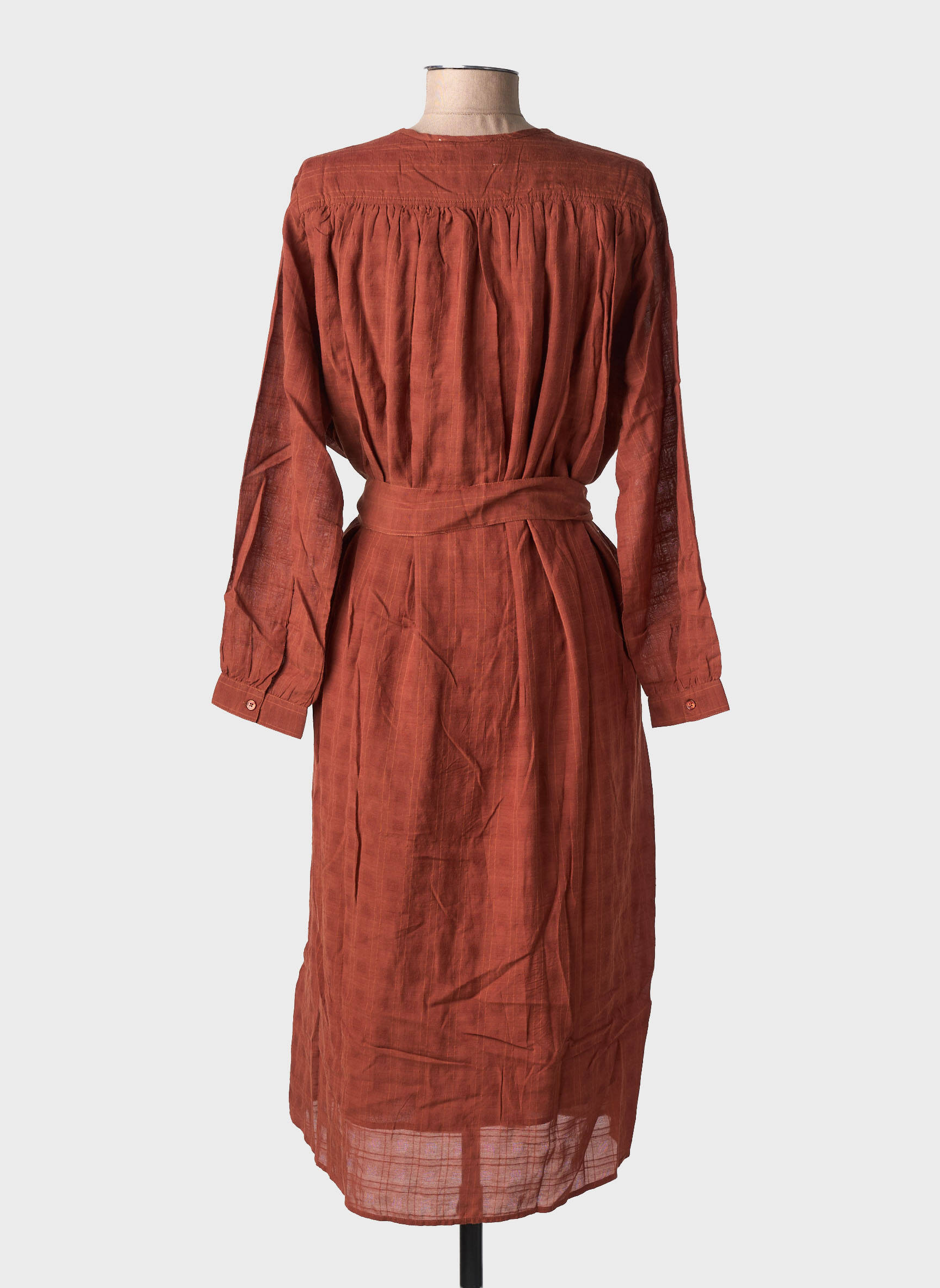 Rochie midi maro BELLE PIÈCE femeie