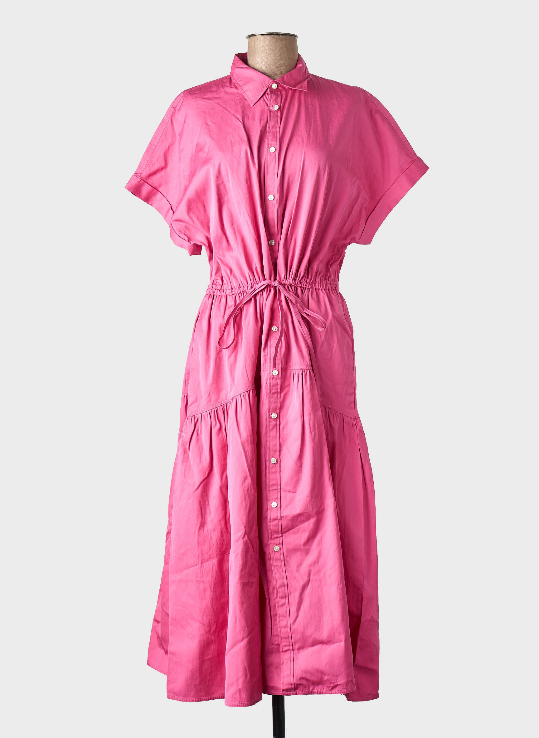 Rochie midi roz RALPH LAUREN femeie