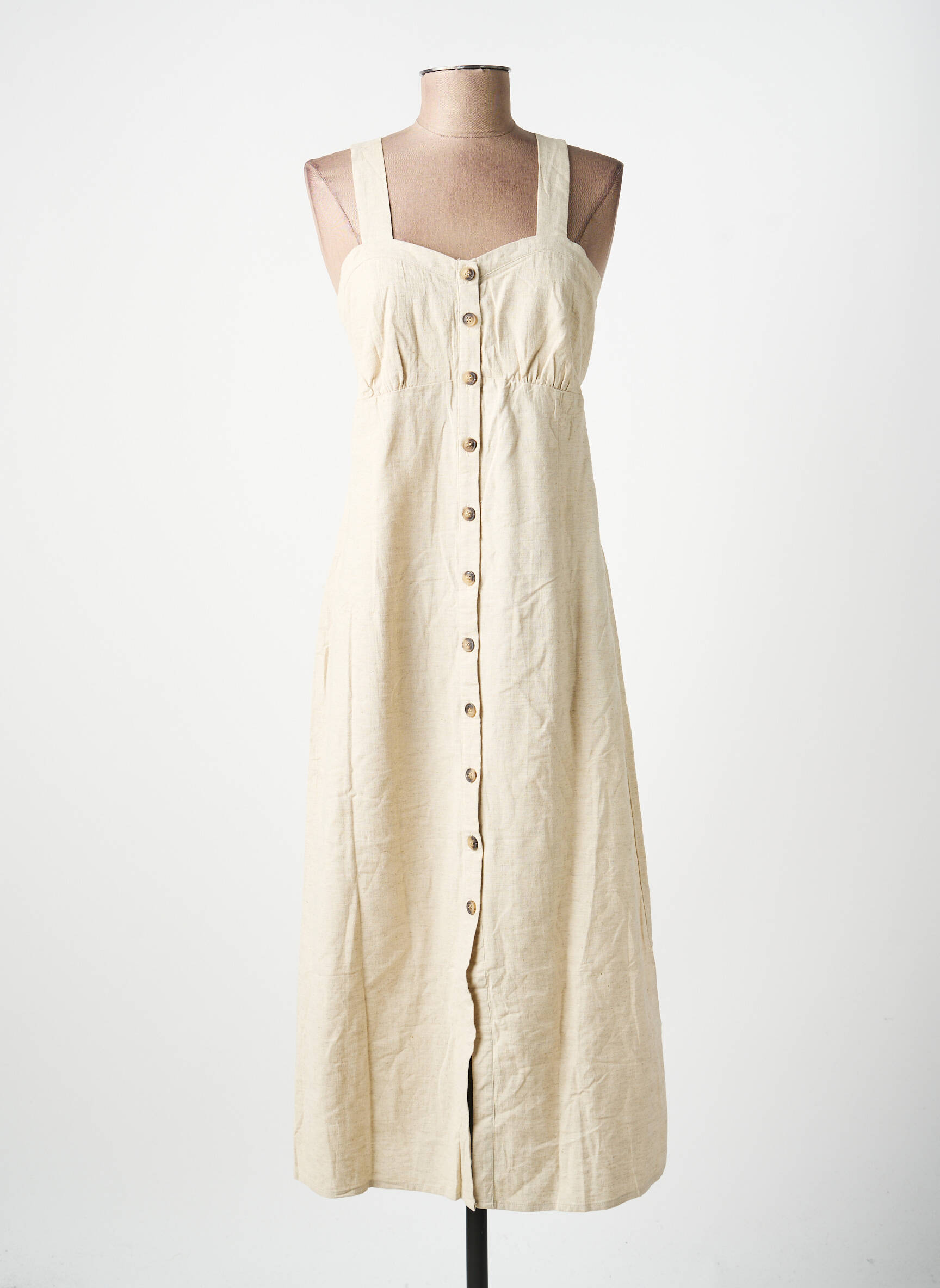 Rochie midi bej LA PETITE ETOILE femeie