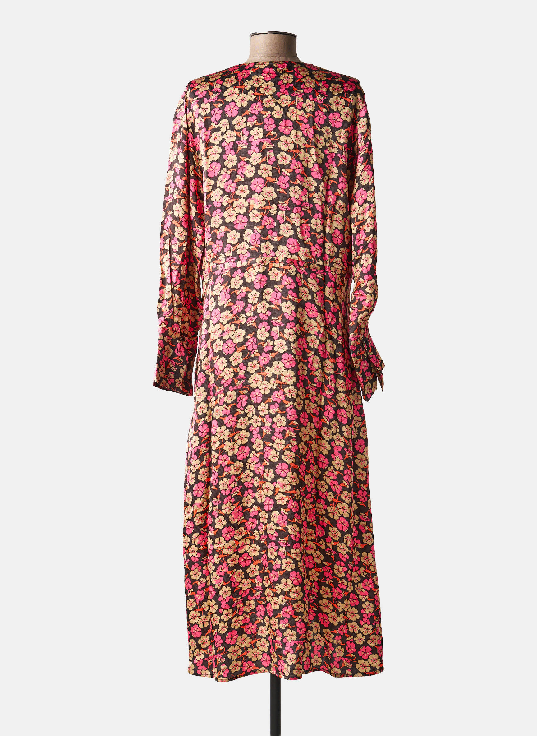 Rochie lungă imprimeu floral roz SECOND FEMALE femeie