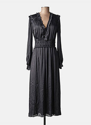 Rochie lungă guler în v negru THE KOOPLES femeie