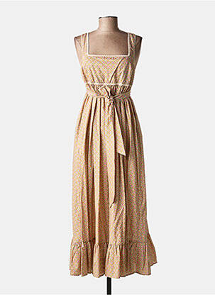 Rochie lungă imprimeu floral bej PAUL & JOE femeie