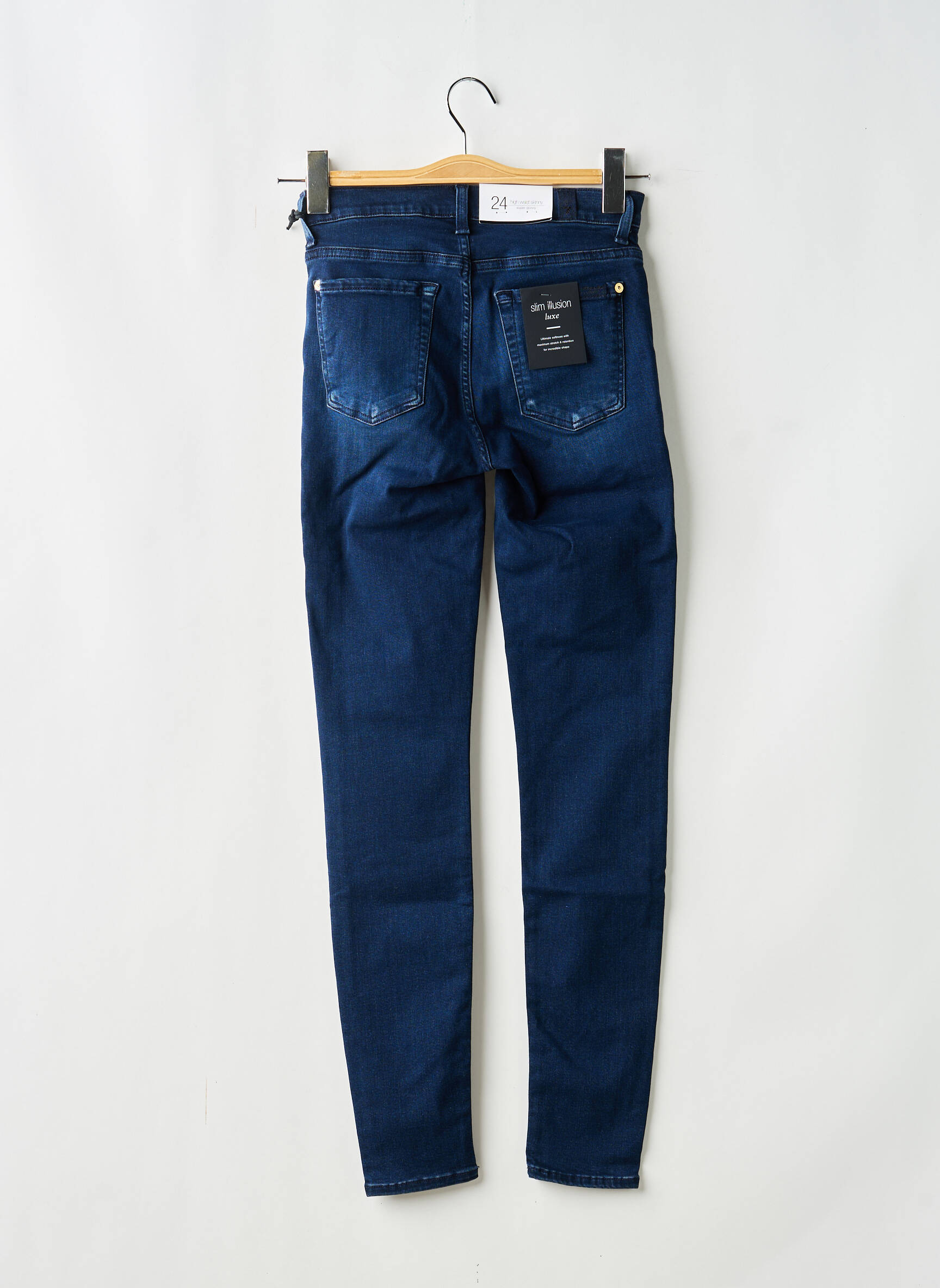 Blugi skinny albastru 7 FOR ALL MANKIND femeie