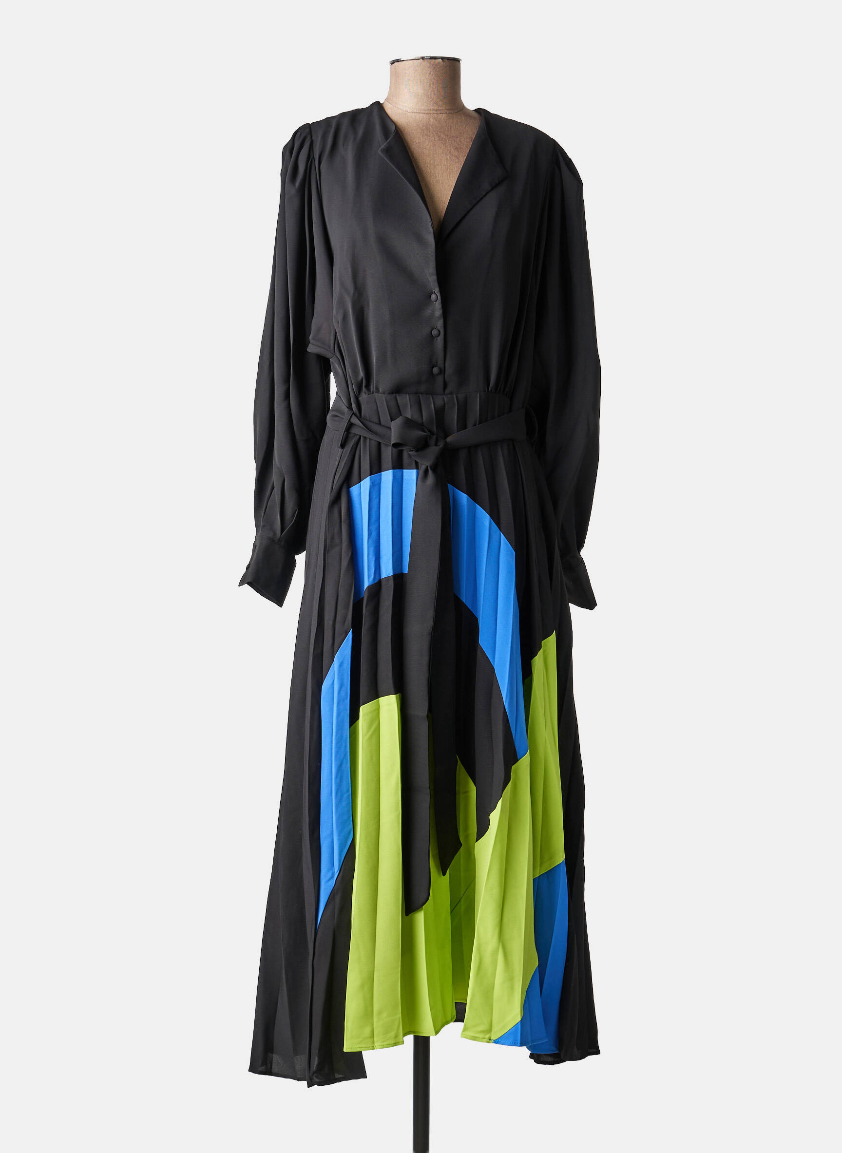 Rochie lungă croială fluidă negru MAT FASHION femeie