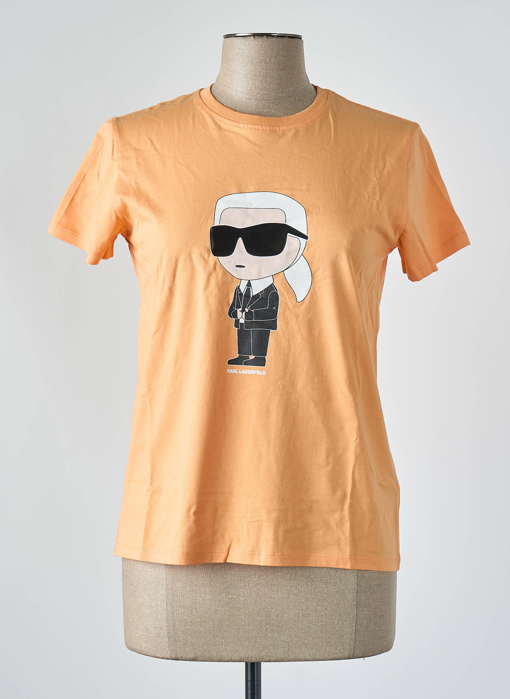 Tricou portocalie KARL LAGERFELD femeie