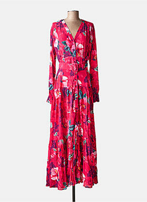 Rochie lungă imprimeu floral roz PINKO femeie