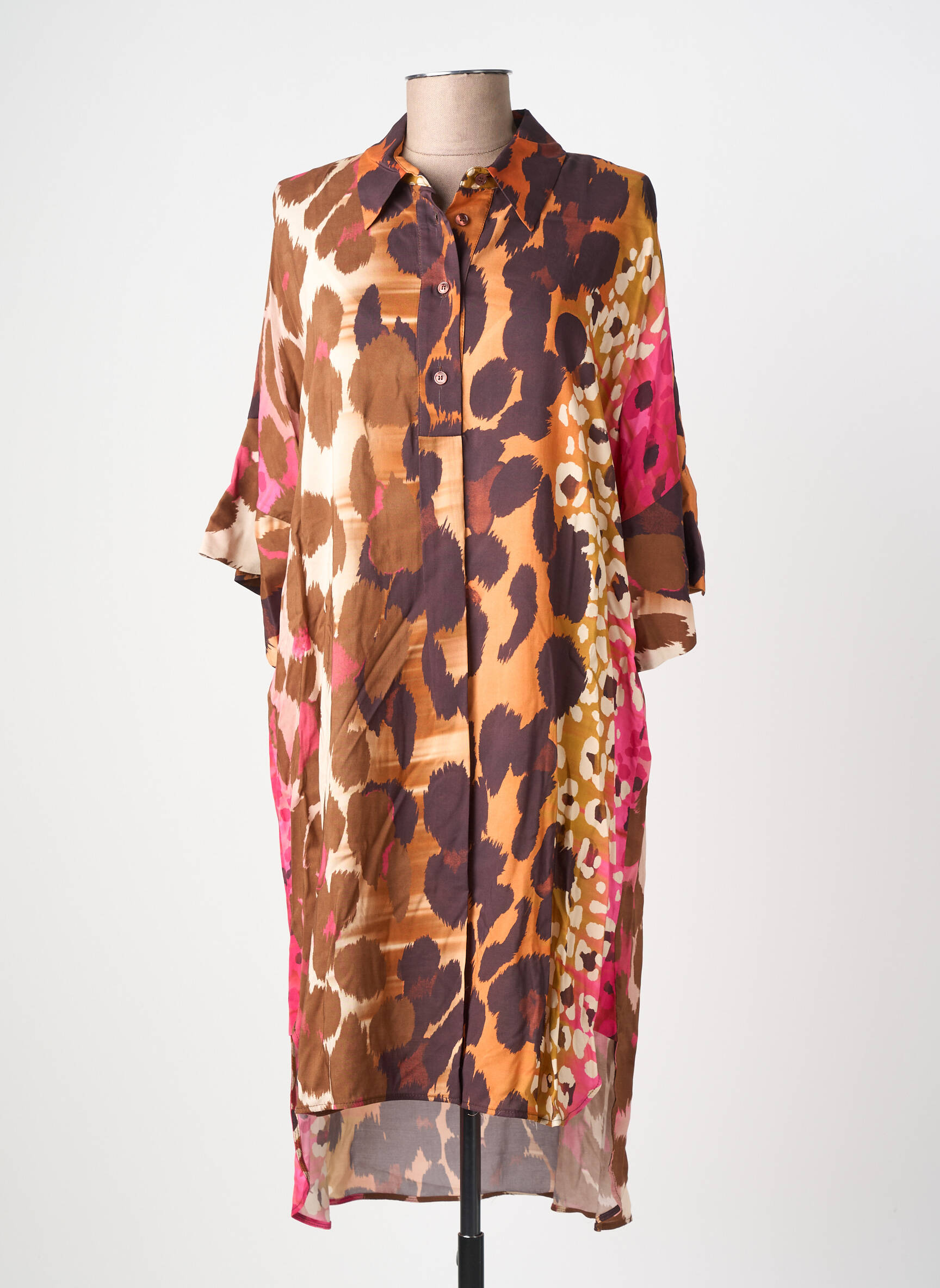 Rochie lungă maro IMPERIAL femeie