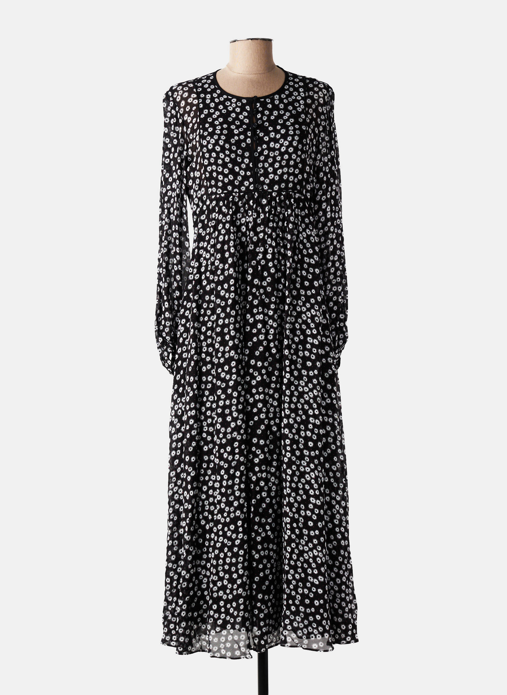 Rochie lungă negru THE KOOPLES femeie