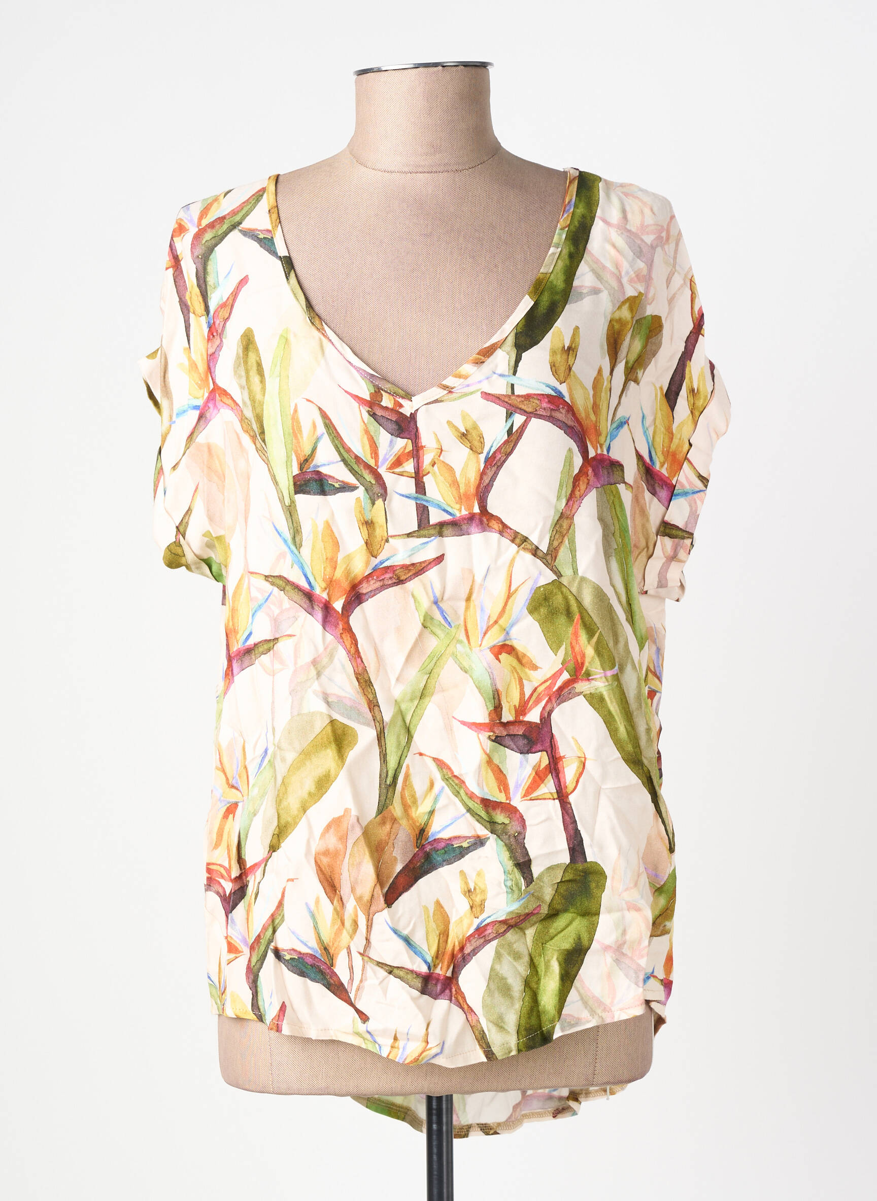 Tricou multicolor PLEASE femeie