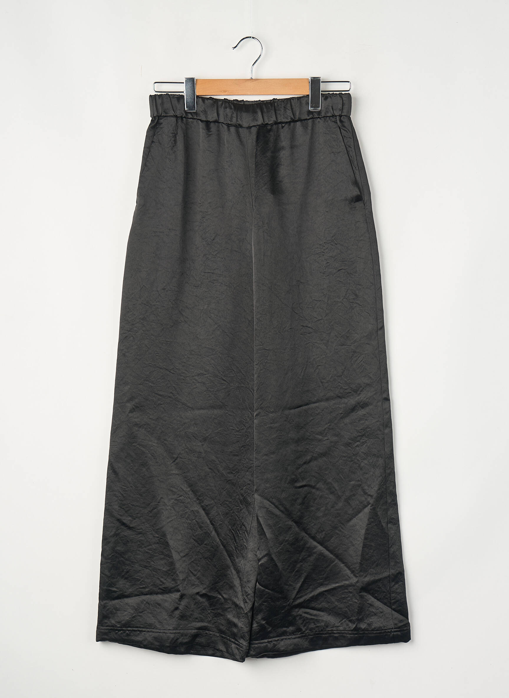 Pantalon larg negru MAX MARA femeie
