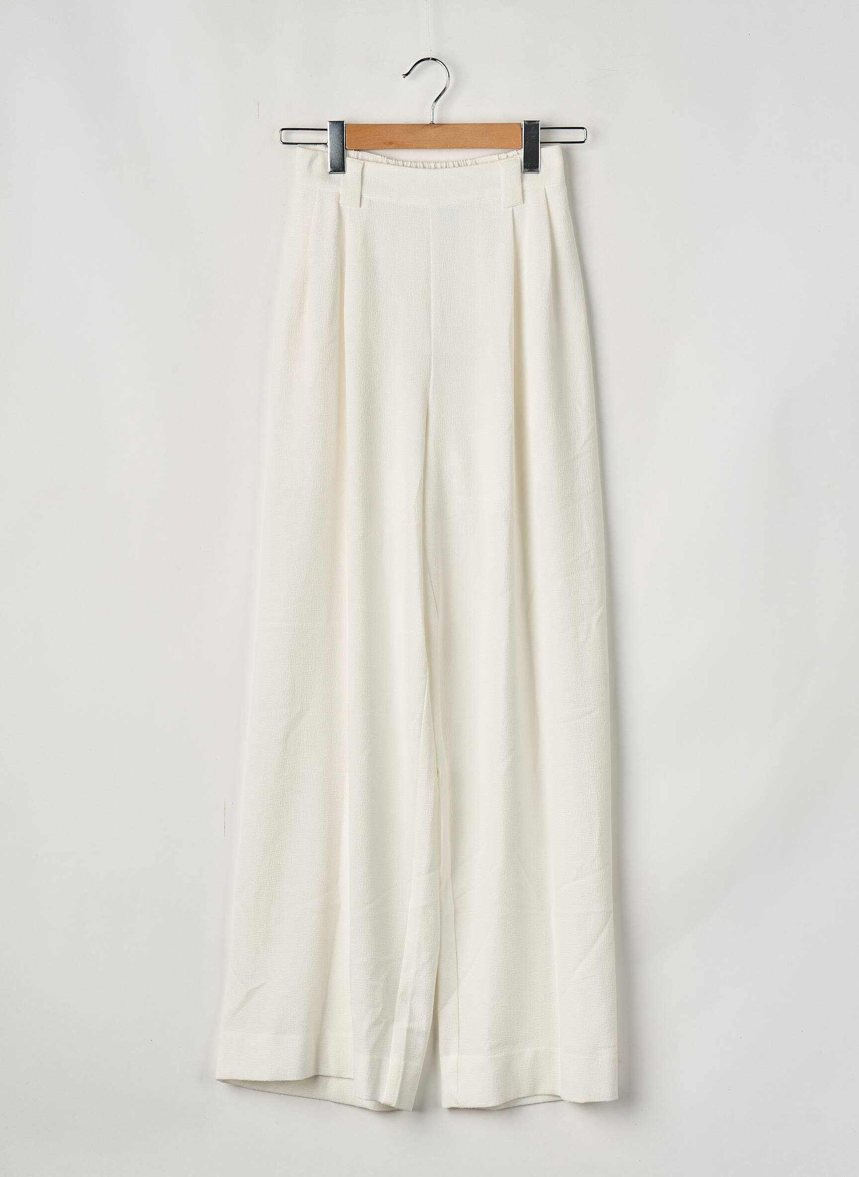 Pantalon larg alb ESSENTIEL ANTWERP femeie