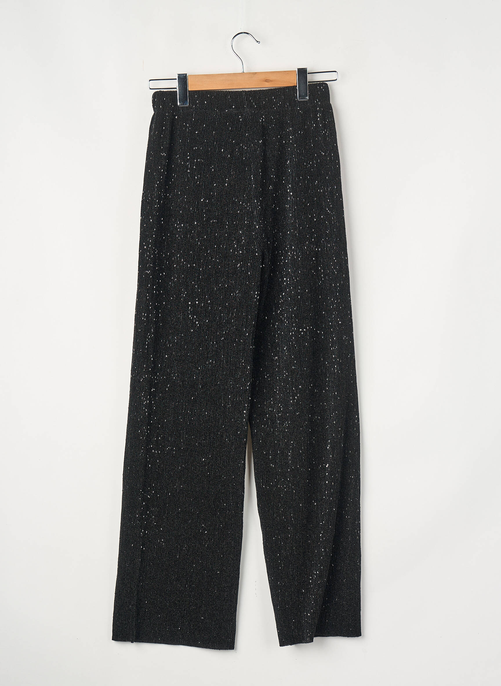 Pantalon larg negru GRACE & MILA femeie