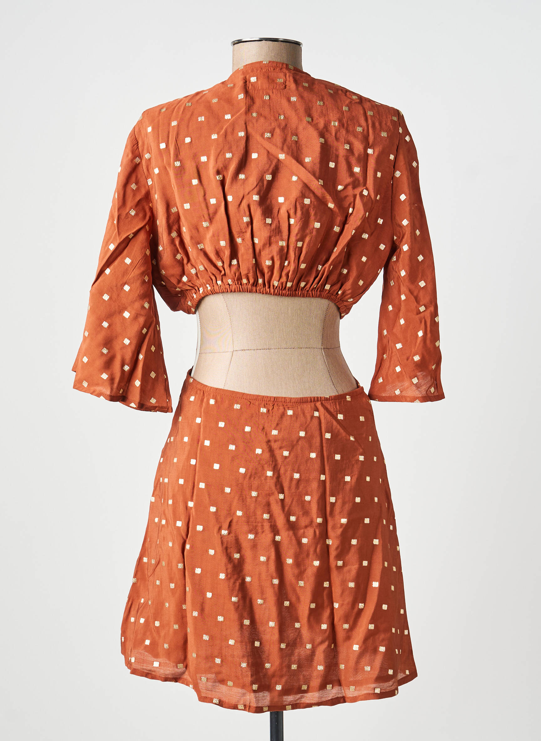 Rochie scurtă maro SUNDRESS femeie
