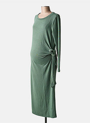 Rochie de maternitate guler rotund verde NOPPIES femeie