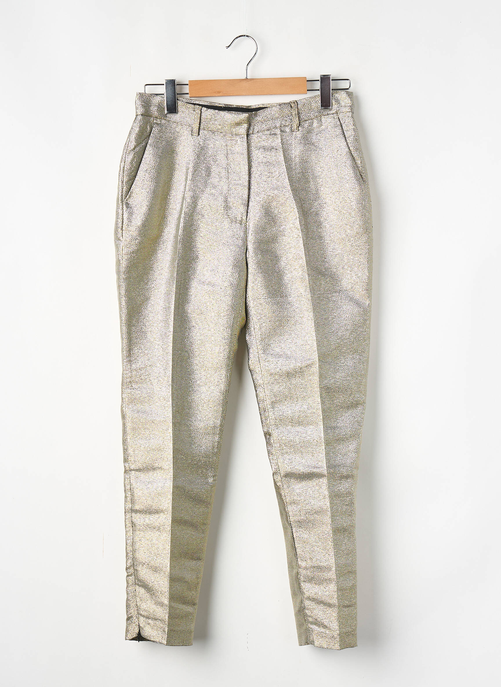 Pantalon drept argintiu MES DEMOISELLES...PARIS femeie